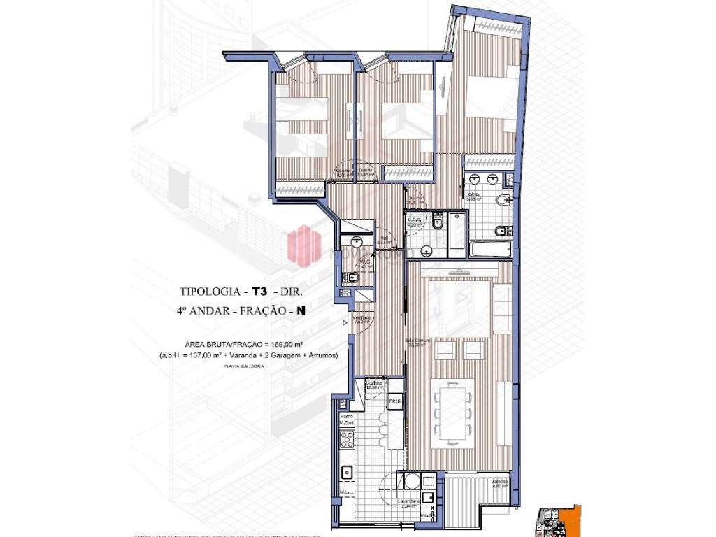 Apartamento T3 no centro da Maia-24