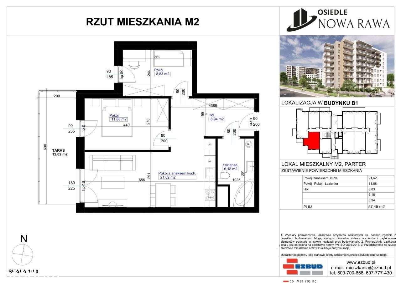 Osiedle Nowa Rawa | mieszkanie 3-pok. | 2 - Pełny obrazek: 2/7