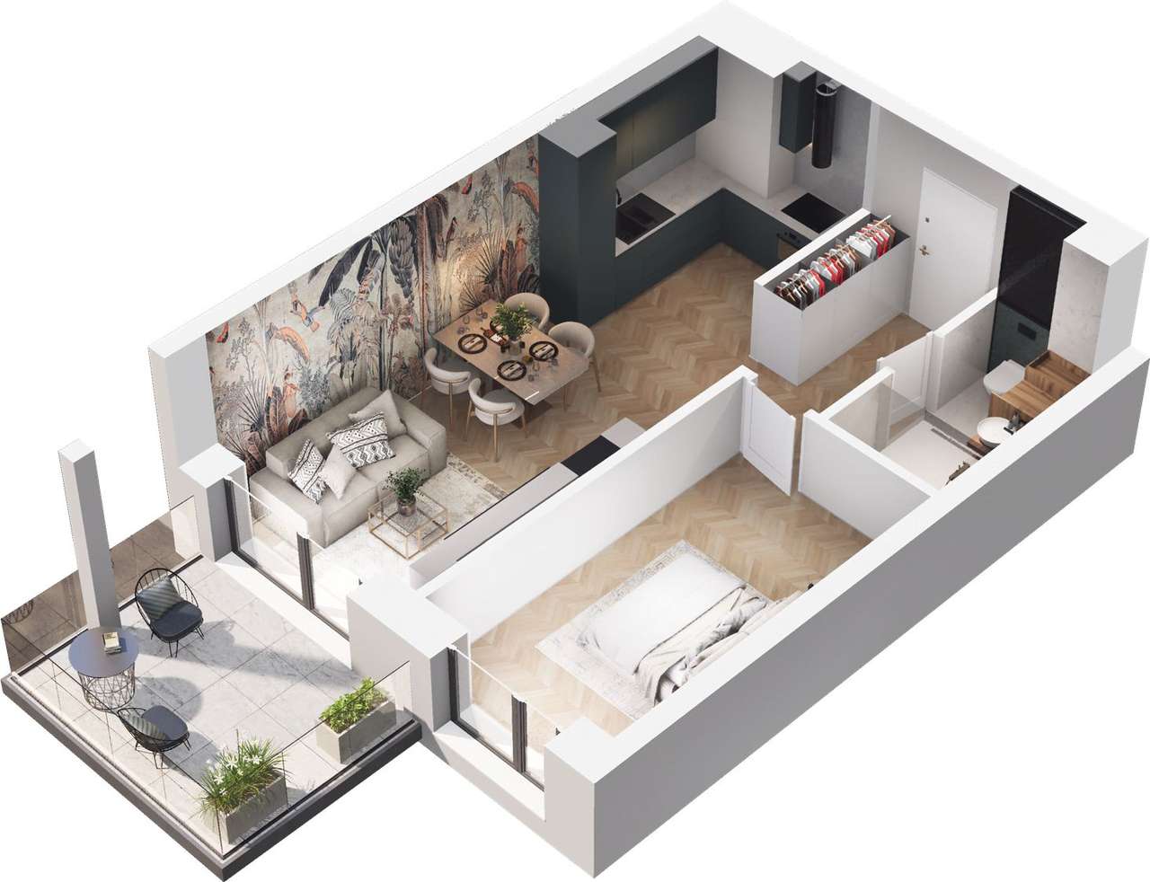 Ville Garden | mieszkanie 2-pok. | B.28 - Pełny obrazek: 5/10