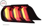 Stopuri Full LED compatibile cu Ford Mustang VI S550 (2015-2019) Fumuriu Clar Semn- livrare gratuita - 11