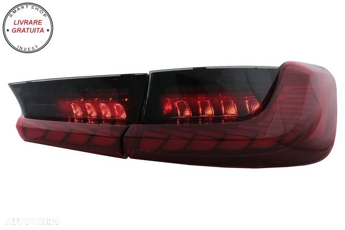 Stopuri LED BMW Seria 3 G20 G28 M3 G80 Sedan (2018-2022) Rosu Fumuriu cu Semnal Di- livrare gratuita - 11