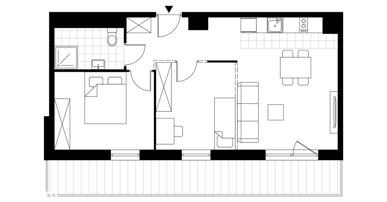 3-pokojowy apartament inwestycyjny 52m2 + taras - Pełny obrazek: 3/8