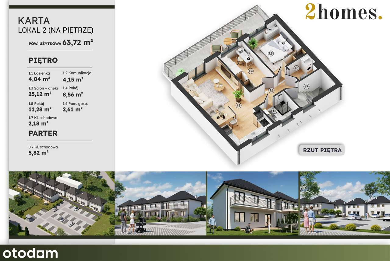 Mieszkanie 63 m² z balkonem 13 m² • Forest Apartments Pilchowo - Pełny obrazek: 5/5