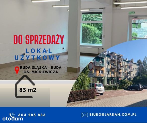 Lokal użytkowy 83 m2 Ruda Śląska -Ruda