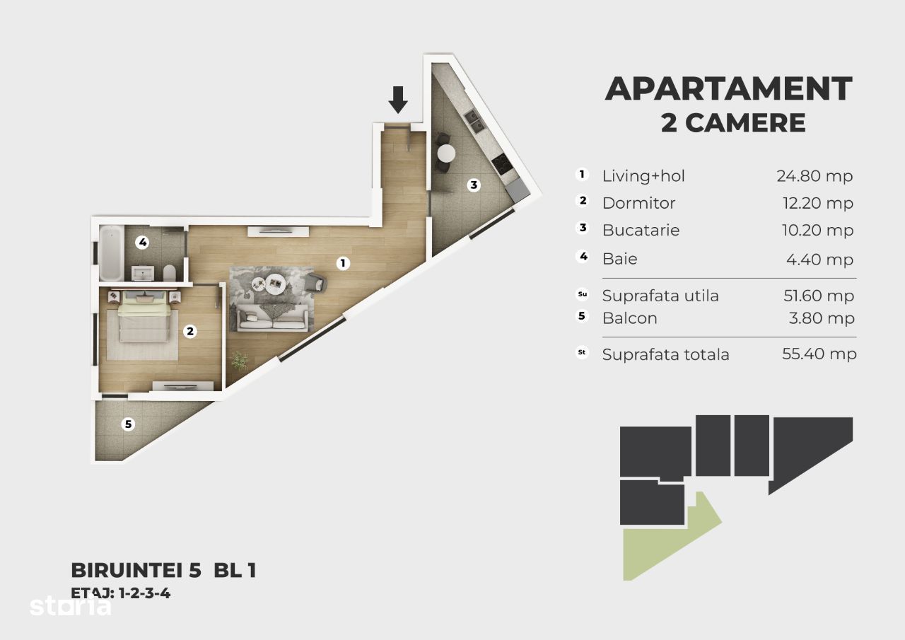 MUTARE RAPIDA!! Apartament decomandat 55mp , Metrou Berceni (10-12min)