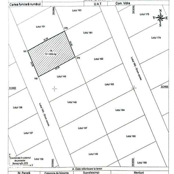 Teren intravilan 409 mp Com. Berceni - Imagine principală: 5/6