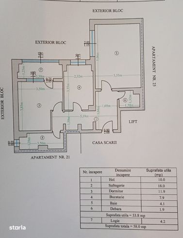 Apartament 2 camere decomandat 54 mp intersecția mare Narcisa-7