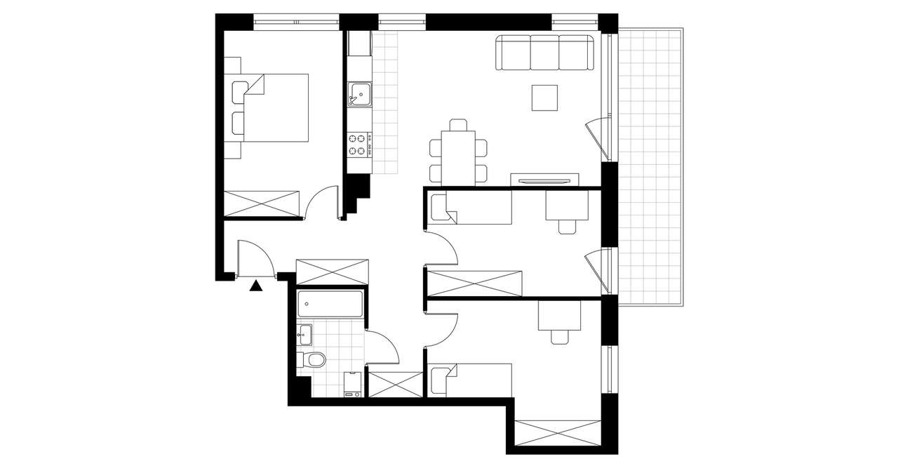 4-pokojowe mieszkanie 70m2 + balkon Bez Prowizji - Pełny obrazek: 3/8