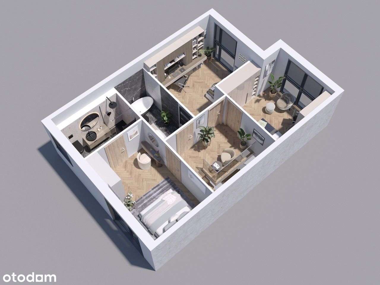 Segment z garażem i ogród przy Parku Cietrzewia-willowe Stare Włochy-8