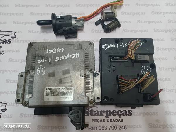 Conjunto completo de imobilizador Renault Megane 2000 1.9DCI 0281010819 8200029342B - 2