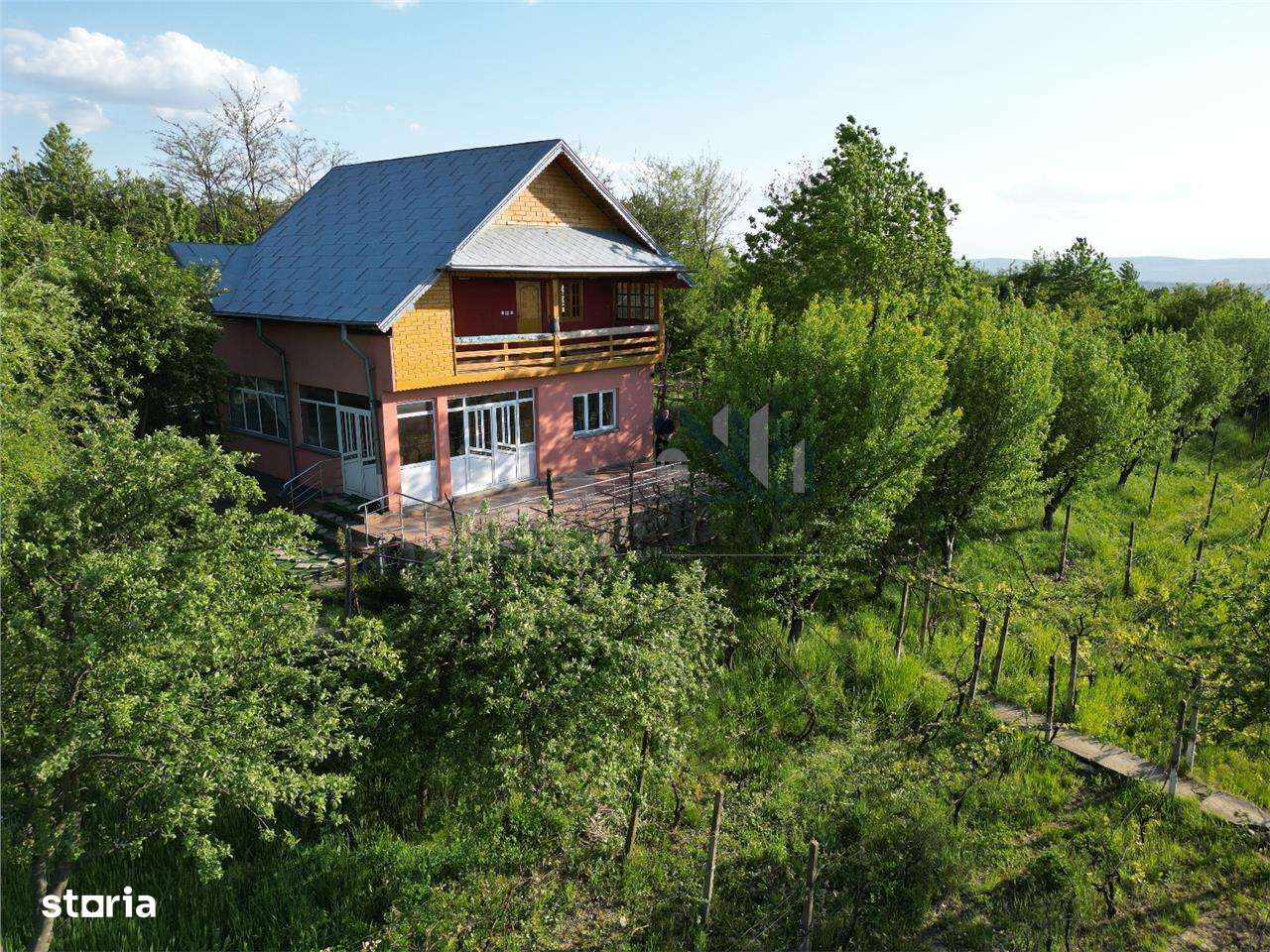 Pietrarie Vila P+1 s=164mp garaj beci teren 2000mp livada vie zona ver - Imagine principală: 1/14