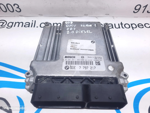 CENTRALINA ECU MOTOR BMW SERIE 1 E87 2.0D 16V 163CV M47D20 204D4 0281011963 13617797217 7797217 DDE7797217 SERIE 1 E81 E82 COUPE E88 CABRIO - 1