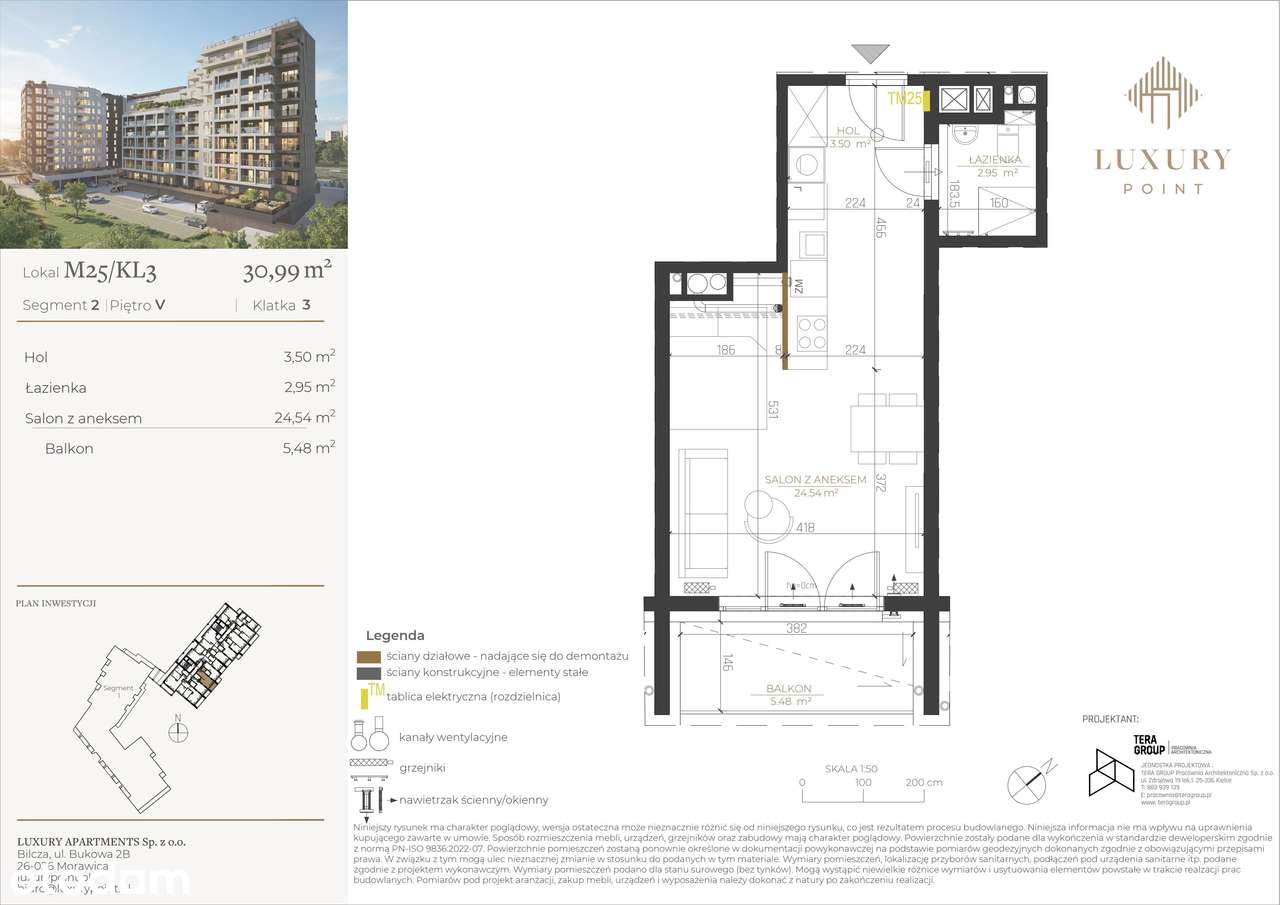 1-pokojowe mieszkanie 30m2 + balkon Bez Prowizji - Pełny obrazek: 2/7