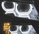 FARÓIS ANGEL EYES AFS U 3D XENON LED PARA BMW SERIE 3 E90 E91 08-12 FUNDO CROMADO - 4