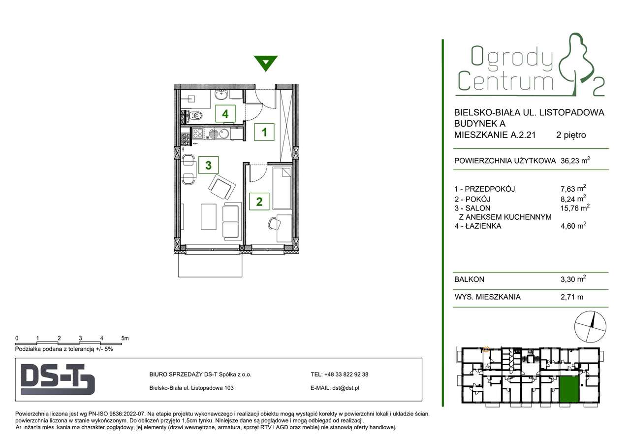 Ogrody centrum 2 | mieszkanie A.2.21 - Pełny obrazek: 2/9