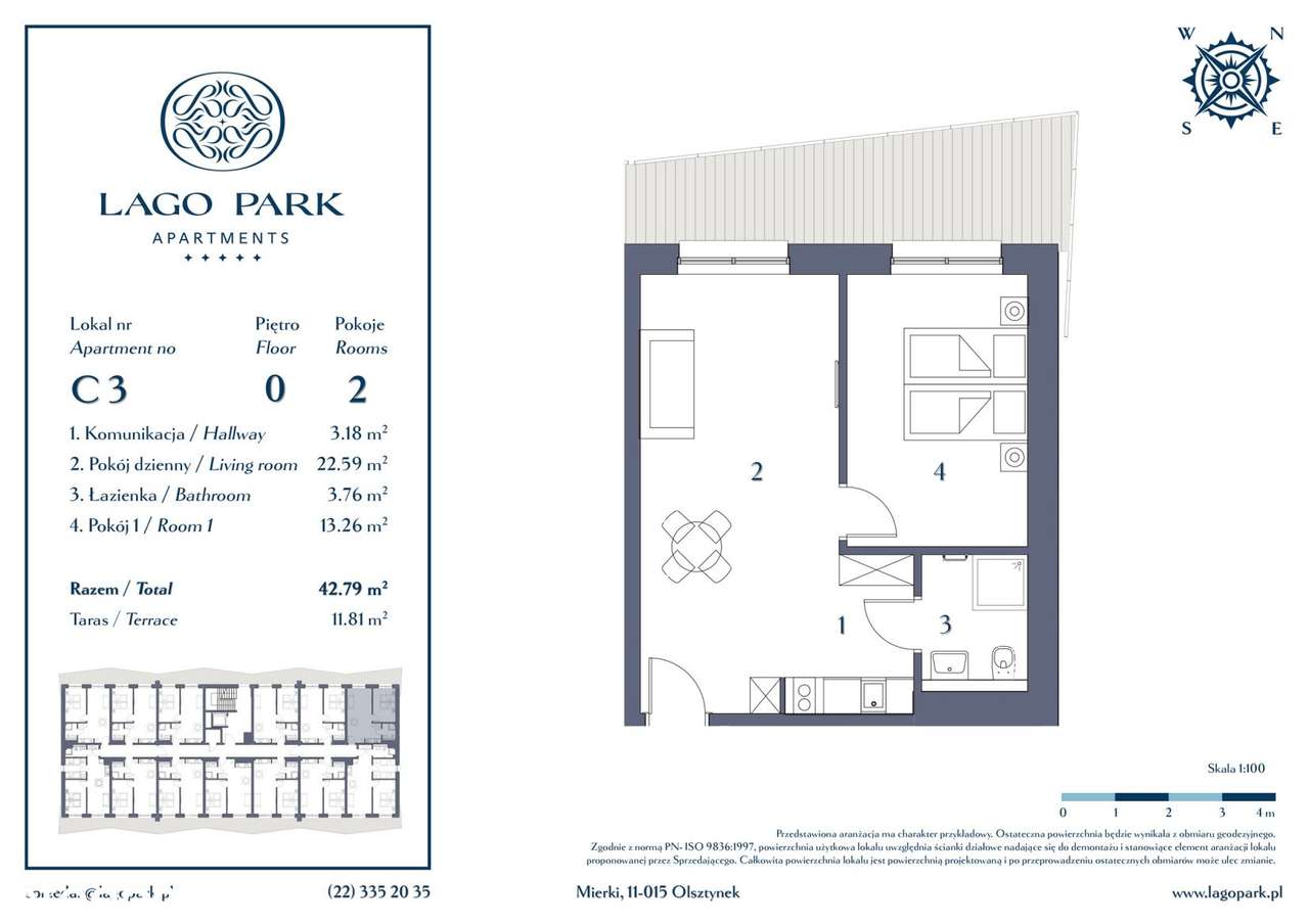 Lago Park Apartments | mieszkanie 2-pok. | C3 - Pełny obrazek: 2/7