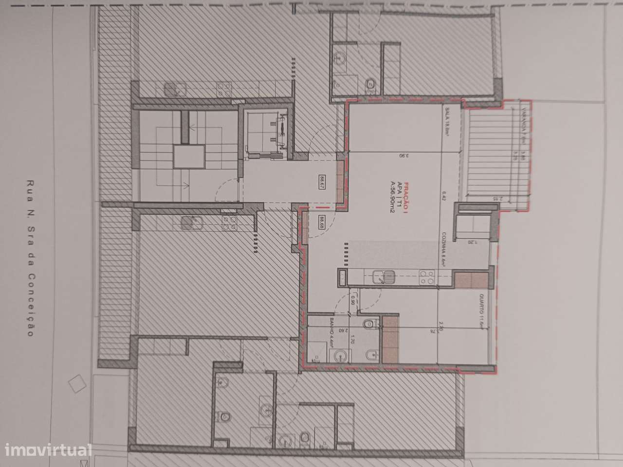 Apartamento T1 novo pronto habitar 78m2 area total-17