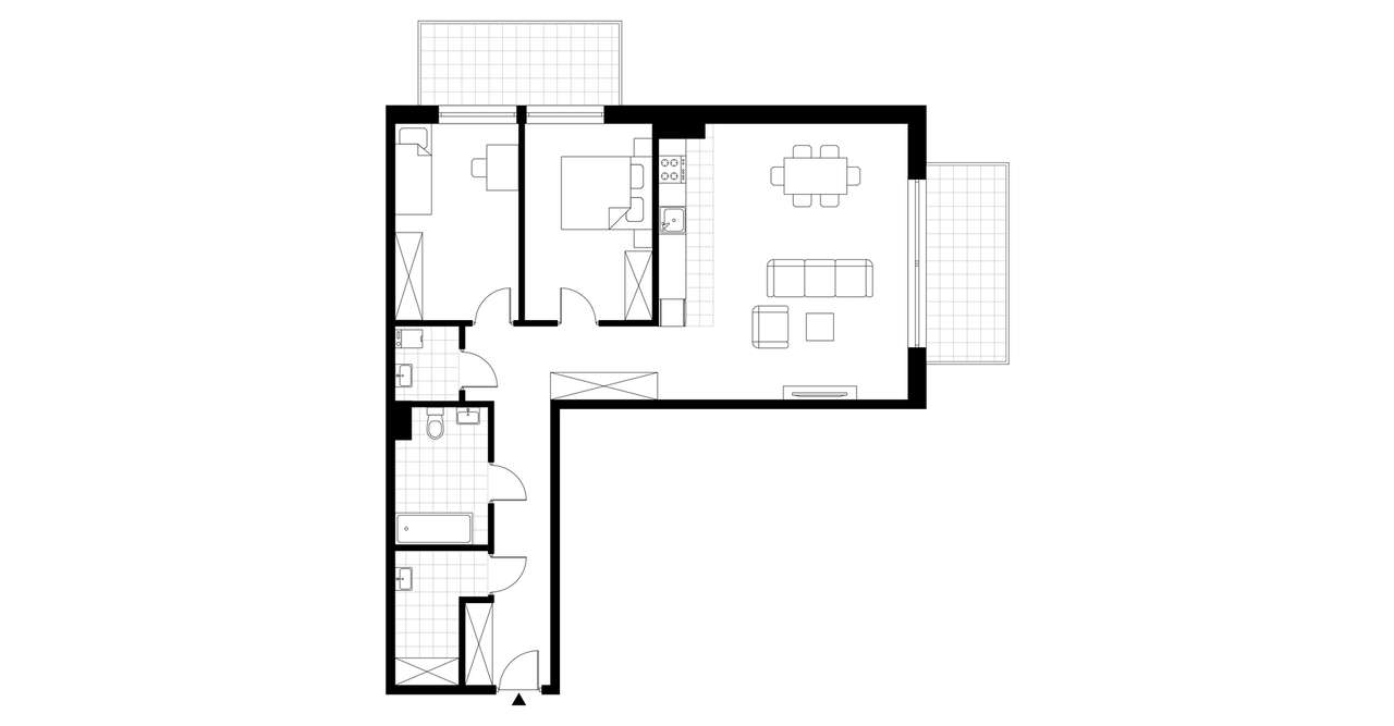 3-pokojowe mieszkanie 83m2 + ogródek - Pełny obrazek: 3/7