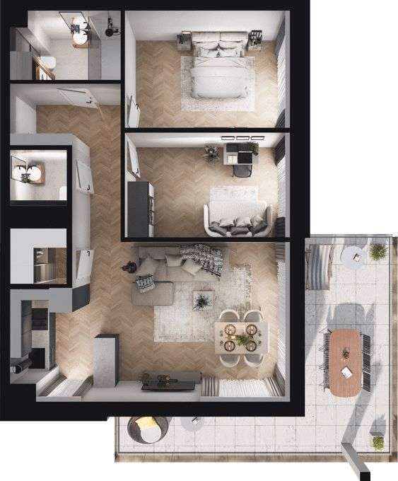 Ville Garden | mieszkanie 3-pok. | A.08 - Pełny obrazek: 4/10