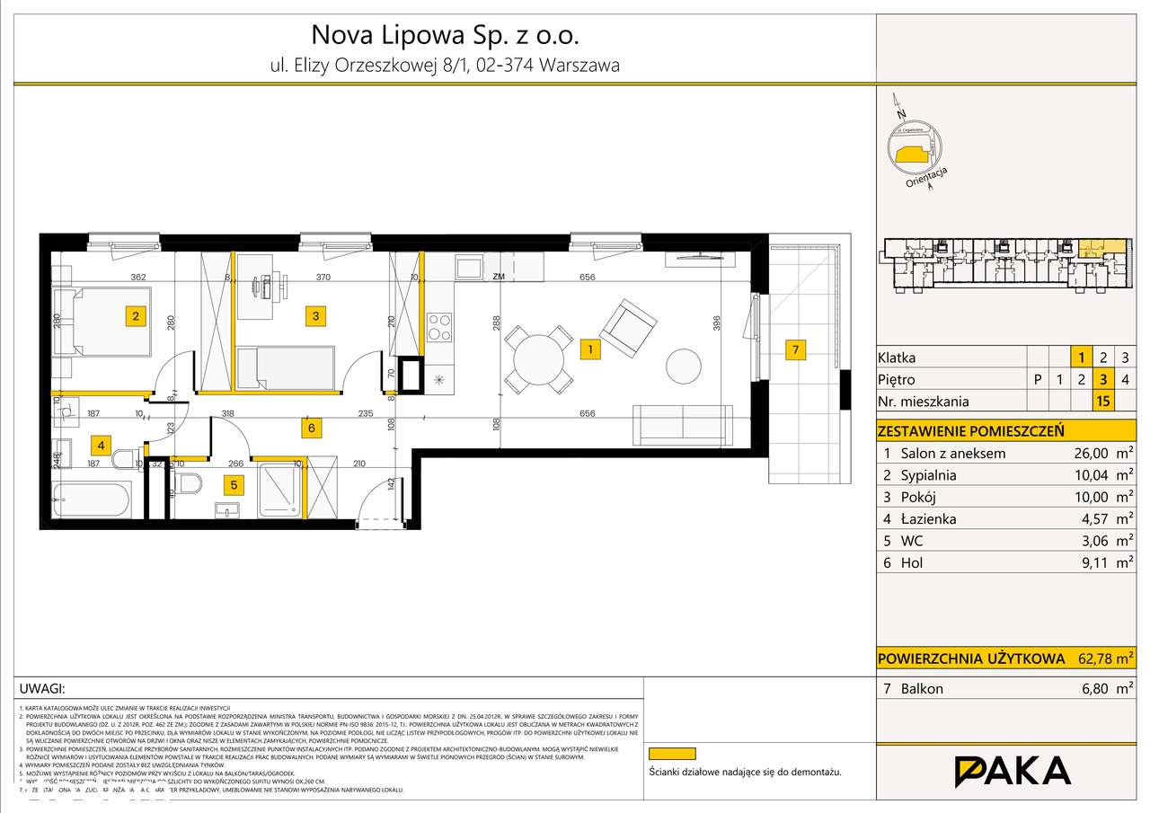 Nova Lipowa | mieszkanie 3-pok. | 15 - Pełny obrazek: 2/7