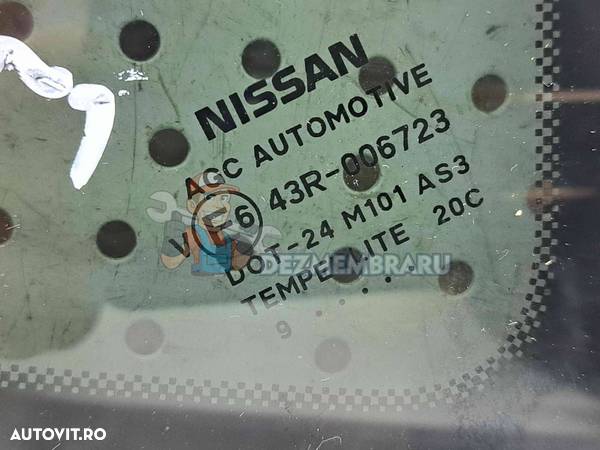 Geam caroserie fix dreapta Nissan Qashqai [Fabr 2007-2014] OEM - 2