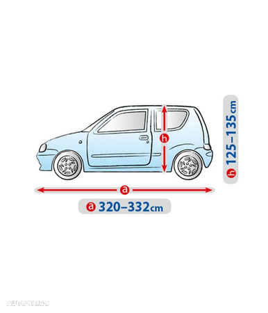 Prelata auto, husa exterioara Mobile Basic Garage S2 Hatchback 320 – 332 cm - 2