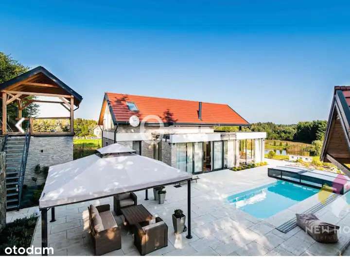 Nowy dom z basenem | 200 metrów do jeziora-0