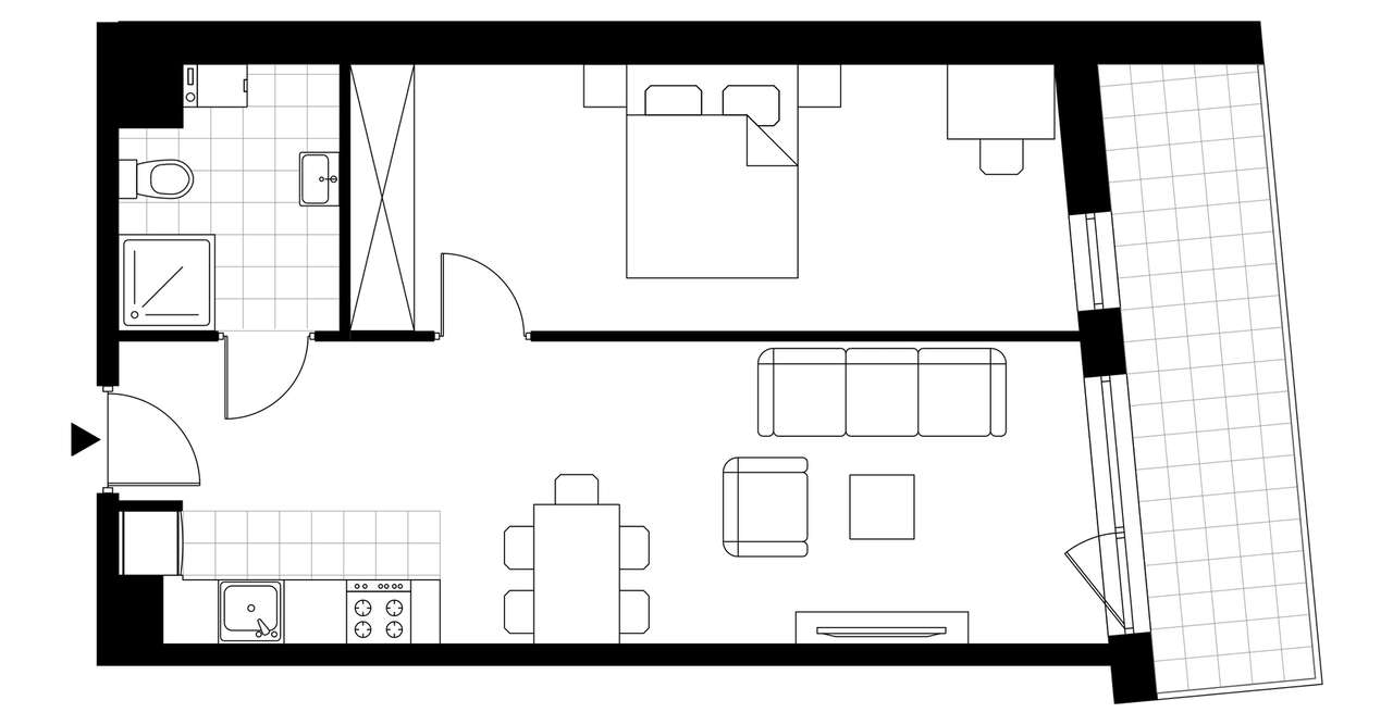 2-pokojowe mieszkanie 48m2 + balkon Bez Prowizji - Pełny obrazek: 3/7
