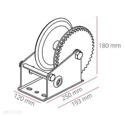 troliu manual Dragon Winch 3500 lbs (trage 1588 kg) - 7