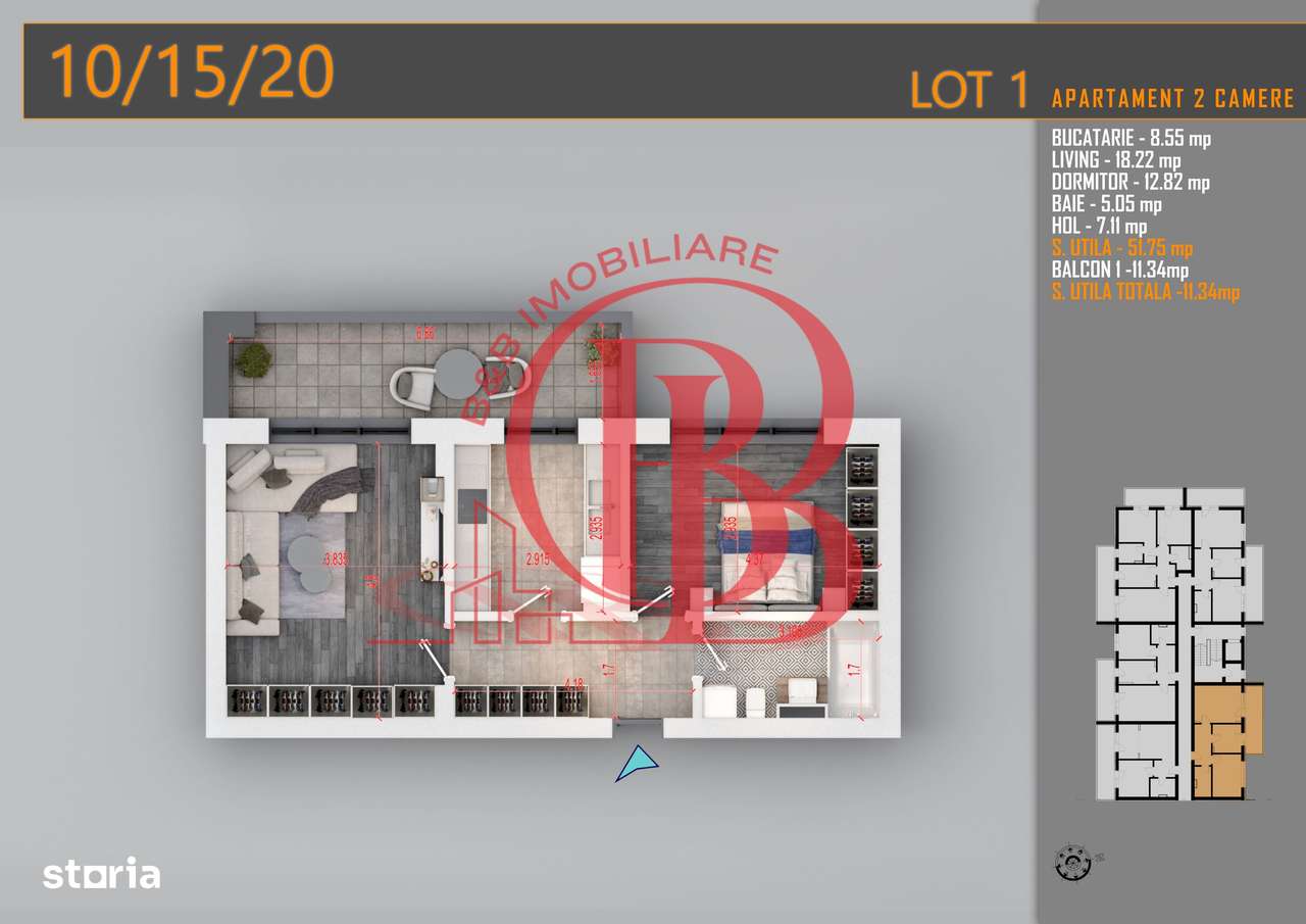 Apartament decomandat 2 camere -Titan Pallady Metrou Teclu