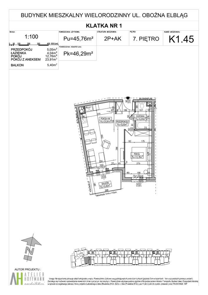 Elzam Tower | mieszkanie 2-pok. | K1_45 - Pełny obrazek: 2/9