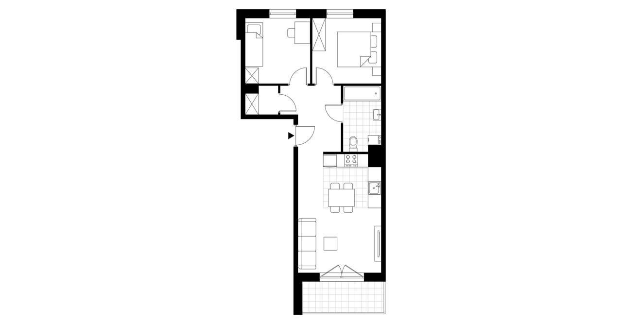3-pokojowe mieszkanie 51m2 + balkon Bezpośrednio - Pełny obrazek: 4/9