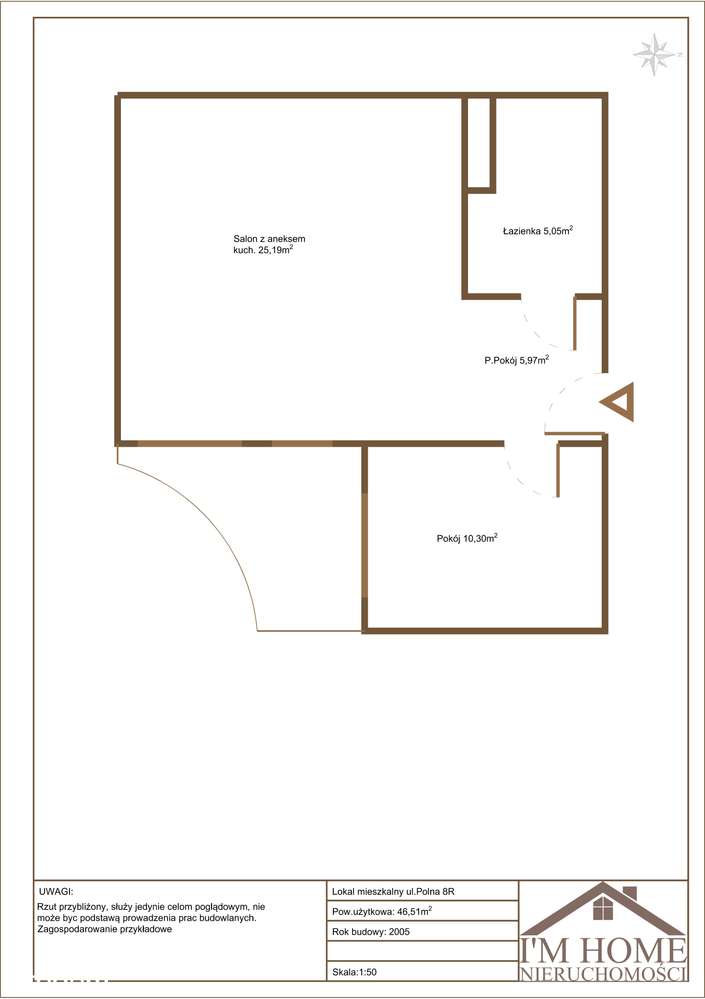 Mieszkanie, 46,51 m², Toruń-6