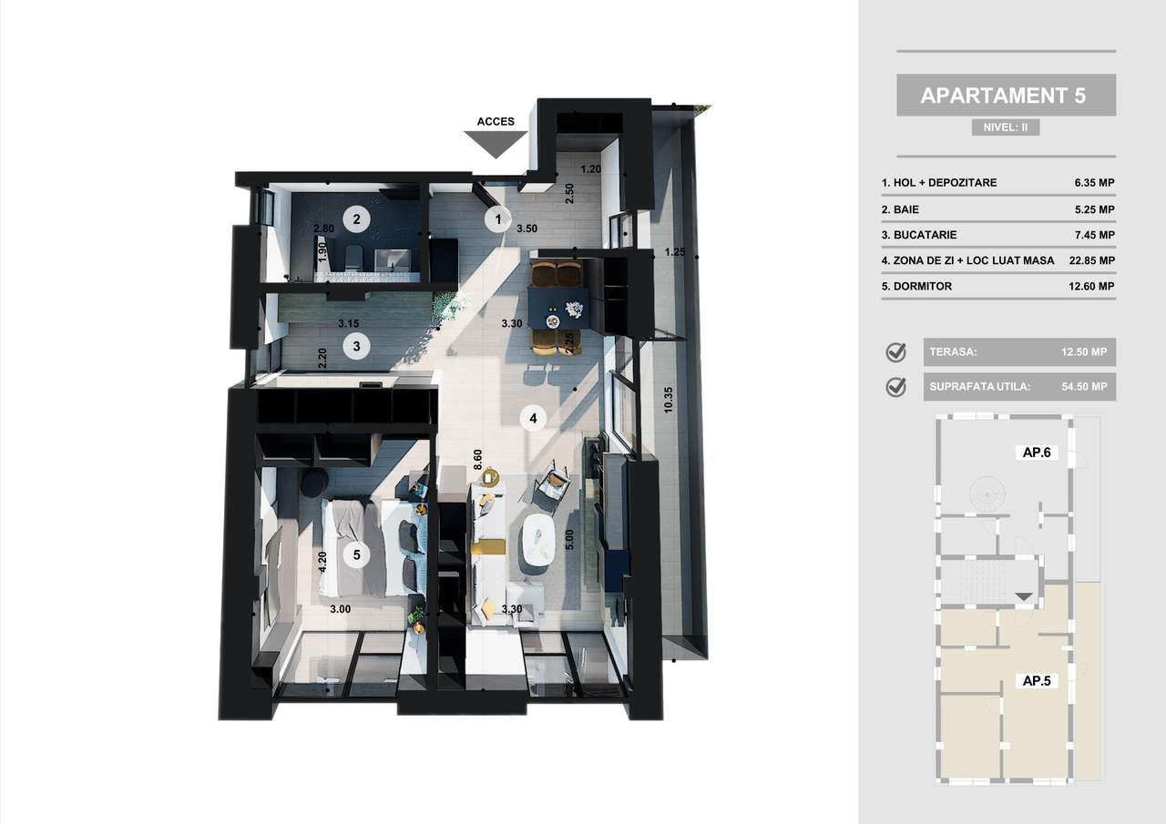 Apartament cu terasa generoasa - 2 camere, decomandat, metrou Berceni - Imagine principală: 5/25