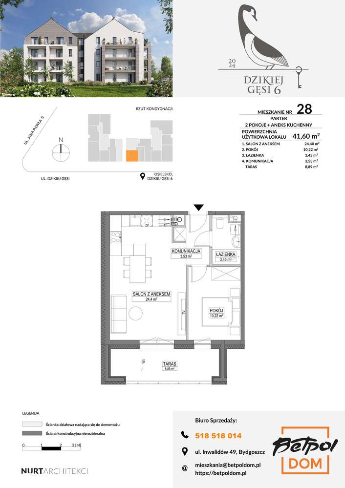 Dzikiej Gęsi 6 | mieszkanie 2-pok. | 28 - Pełny obrazek: 2/8