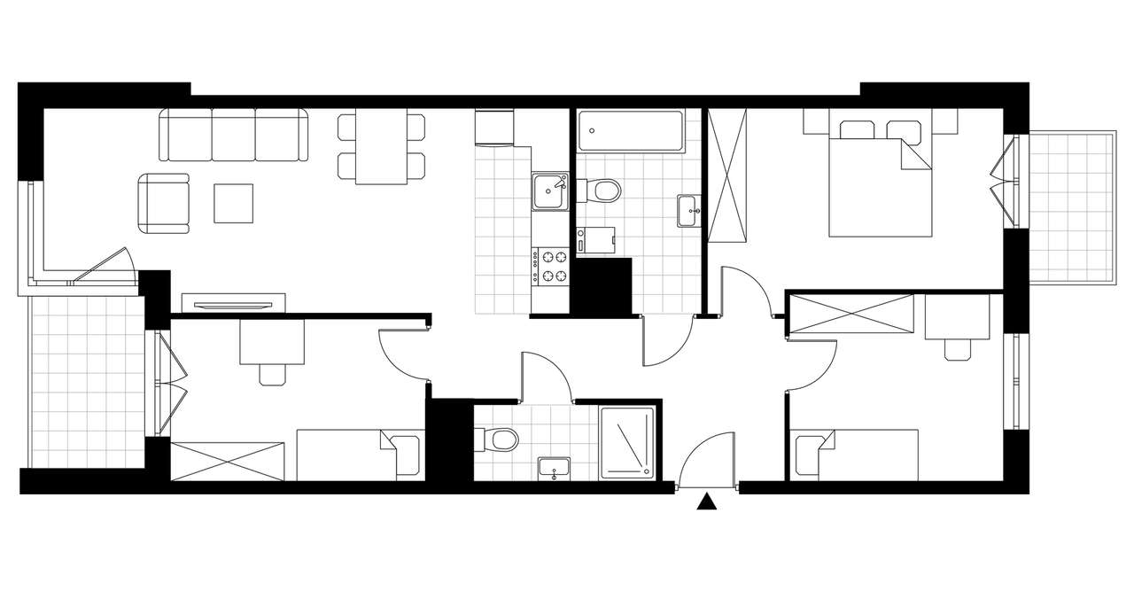 4-pokojowe mieszkanie 74m2 + balkon Bez Prowizji - Pełny obrazek: 4/9