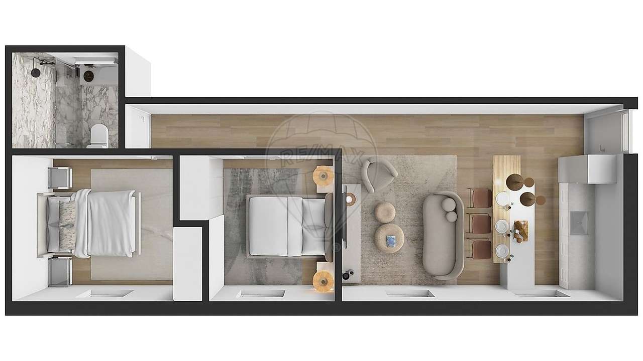 Apartamento T1 para venda - Grande imagem: 4/6