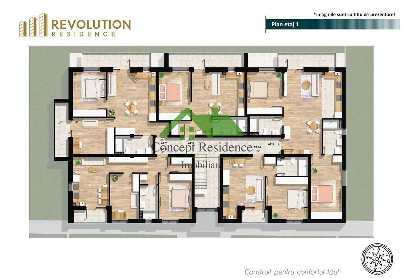 Comision 0%! Apartament 2 camere bloc nou, etaj 1,Oltului - Imagine principală: 5/11