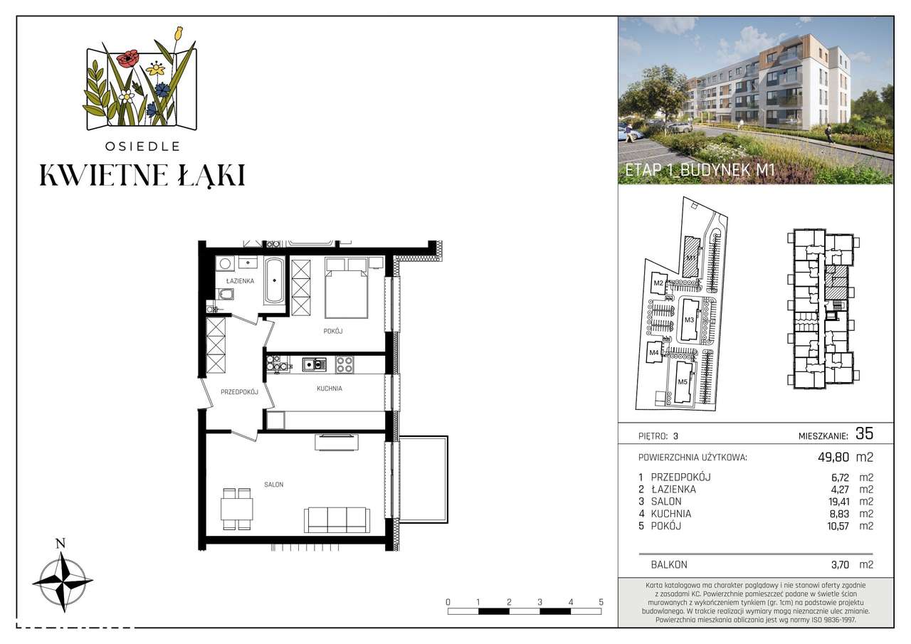 Osiedle Kwietne Łąki | mieszkanie 2-pok. | 35 - Pełny obrazek: 2/9