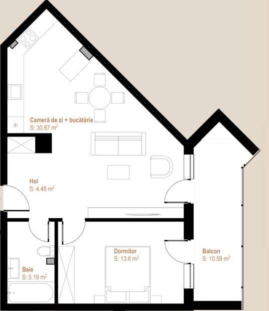 Proiect exclusivist la 2 pasi de Vivo, apartamente de 2/3/4 camere - Imagine principală: 3/7
