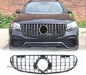 GRELHA FRONTAL PARA MERCEDES GLC X253 SUV 20- AMG PRETO CROMADO - 1