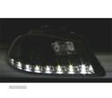 FARÓIS PARA SEAT IBIZA E CORDOBA 6L 02-08 FRONTAIS LUZ DIURNA LED FUNDO PRETO - 2