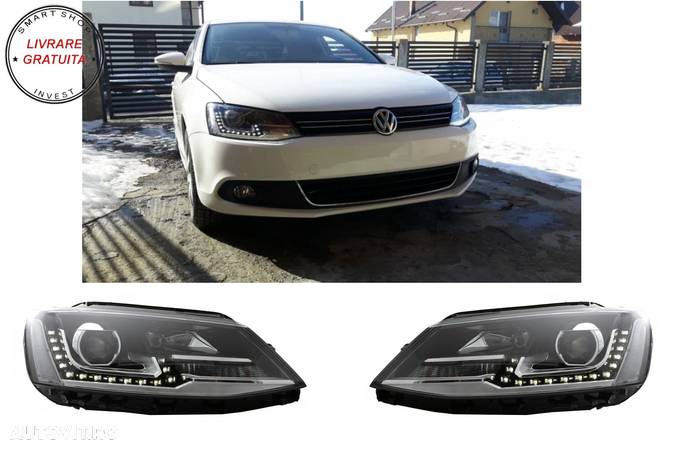 Faruri LED DRL VW Jetta Mk6 VI (2011-2017) GTI OE Design- livrare gratuita - 13