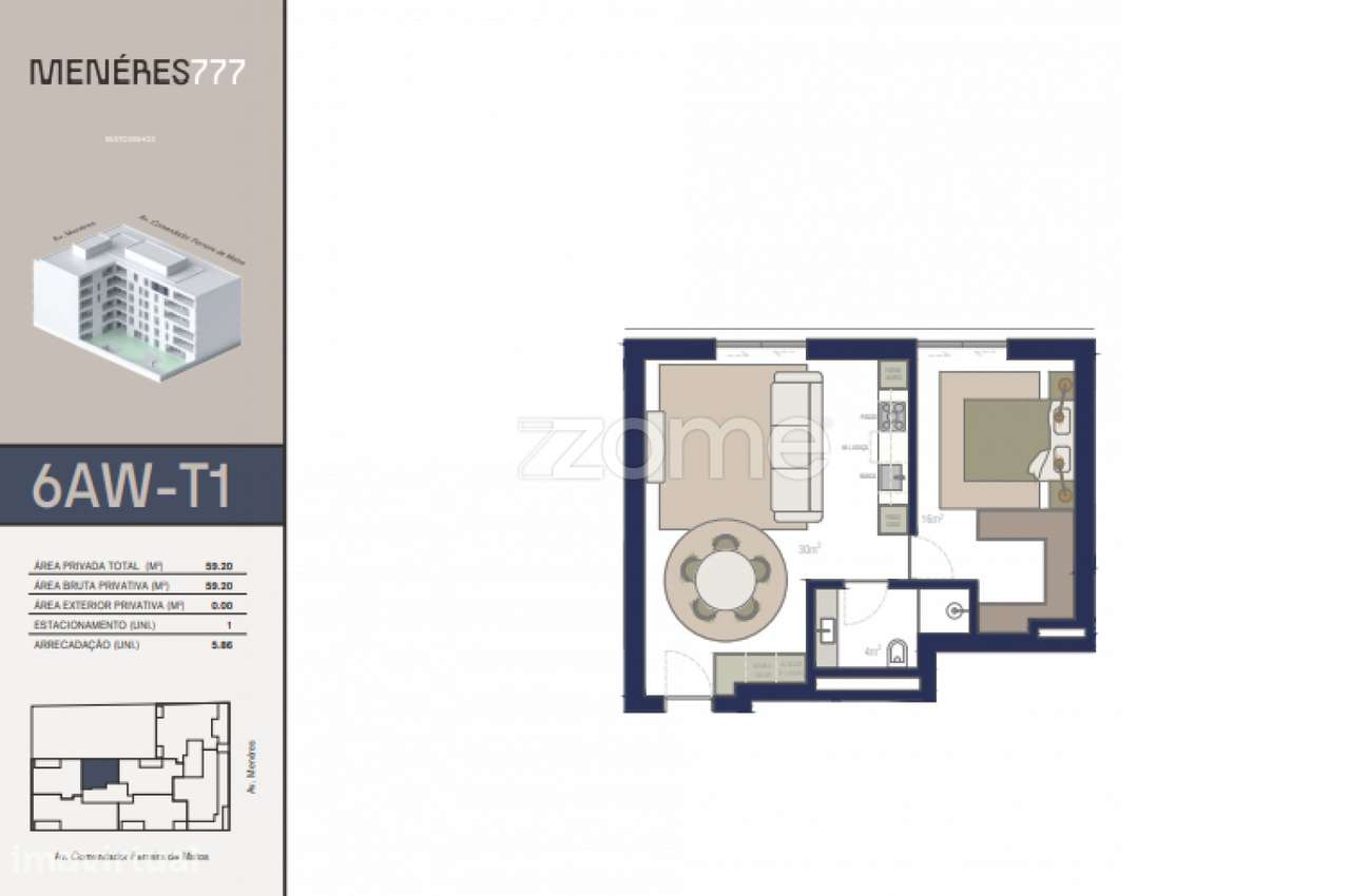 Apartamento T1 Em Matosinhos Sul