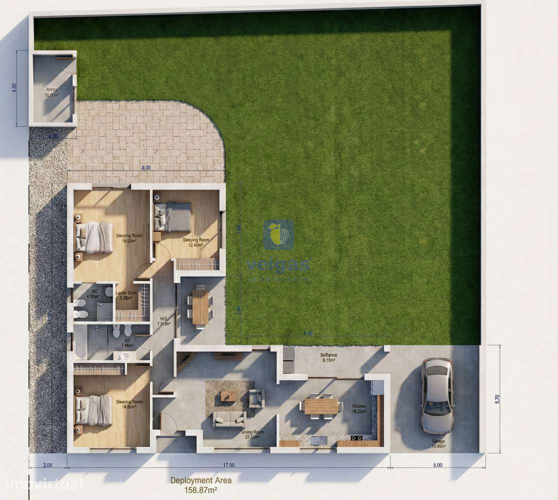 Terreno com 1.485m2 em Amor, Leiria, com viabilidade de construção de - Grande imagem: 3/12