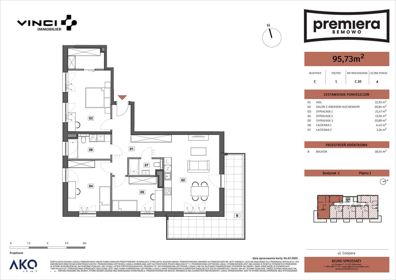 4-pokojowe mieszkanie 95m2 + balkon Bezpośrednio - Pełny obrazek: 2/3