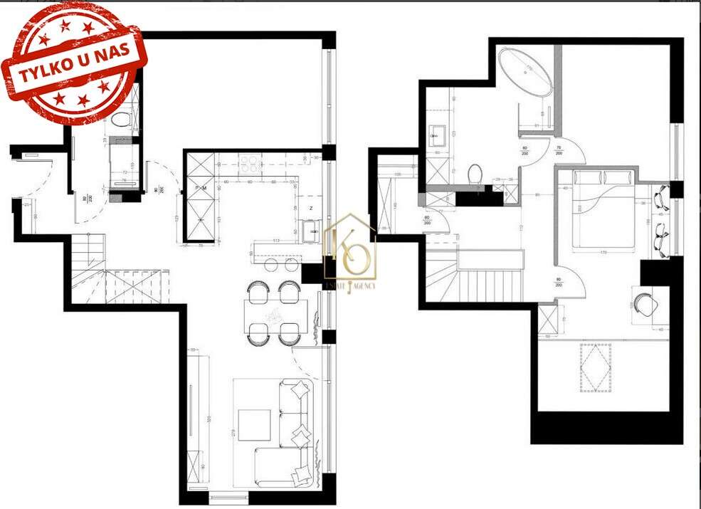 Luksusowy Apartament 2-poziomowy/4 pok/Taras/2X MP-19