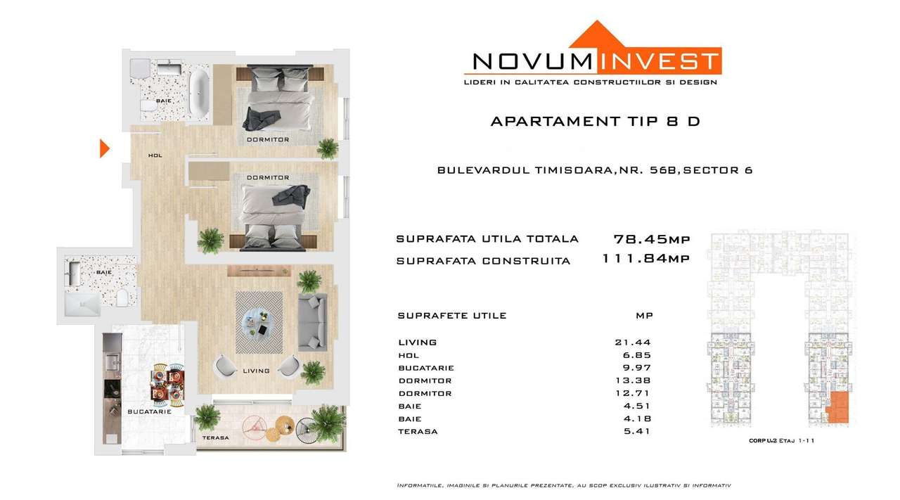 Apartament 3 camere, Metrou Gorjului Comision 0% - Imagine principală: 3/14