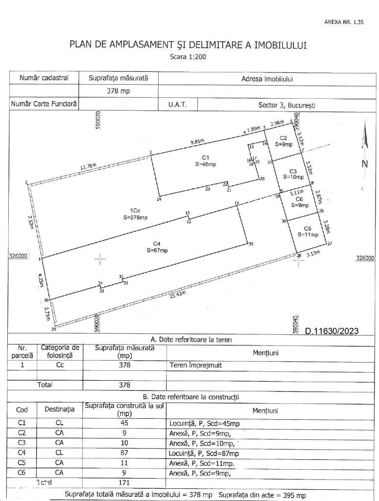 VANZARE teren 378mp, deschidere 15m, zona DECEBAL, pretabil constructi