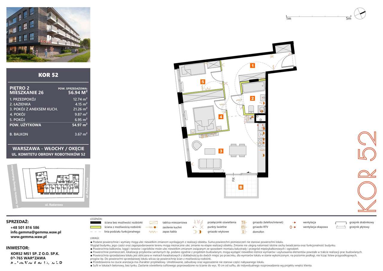 3 pokojowe z balkonem 4 m2  w 30 lokalowym butikowym budynku - Pełny obrazek: 2/9